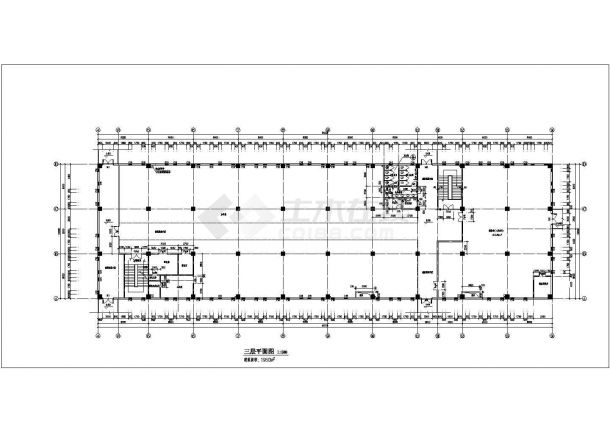 [北京通州]某工业开发区研发展示中心配套框架剪力墙商业建筑扩初图（7号楼-图二