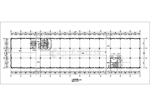 [北京通州]某工业开发区研发展示中心配套框架剪力墙商业建筑扩初图（8号楼）-图二