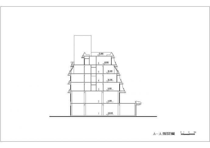 某地六层鱼寨海滨渡假酒店宾馆建筑设计图（现代风格）_图1