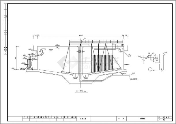 直径10米的污泥浓缩池工艺设计图纸-图一