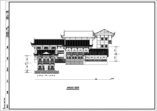 [重庆]某738平方米园博会巴渝园2号院食堂建筑方案图（含效果图）-图二