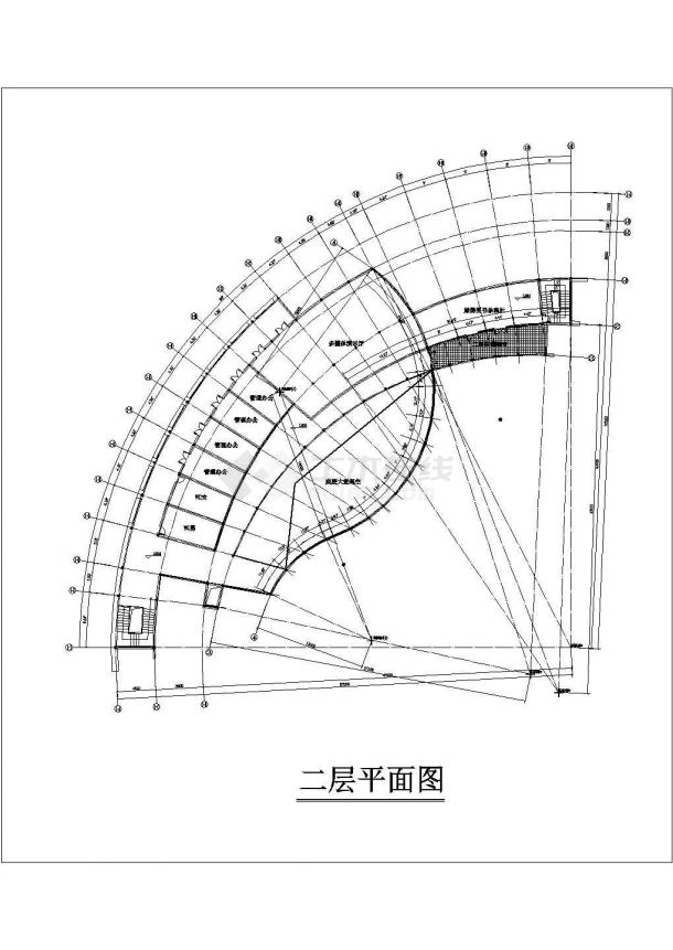 鄱阳湖某游客服务中心2036㎡三层建筑方案设计(有效果图)-图二