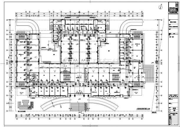 天津某法院办公楼地源热泵中央空调设计图-图二