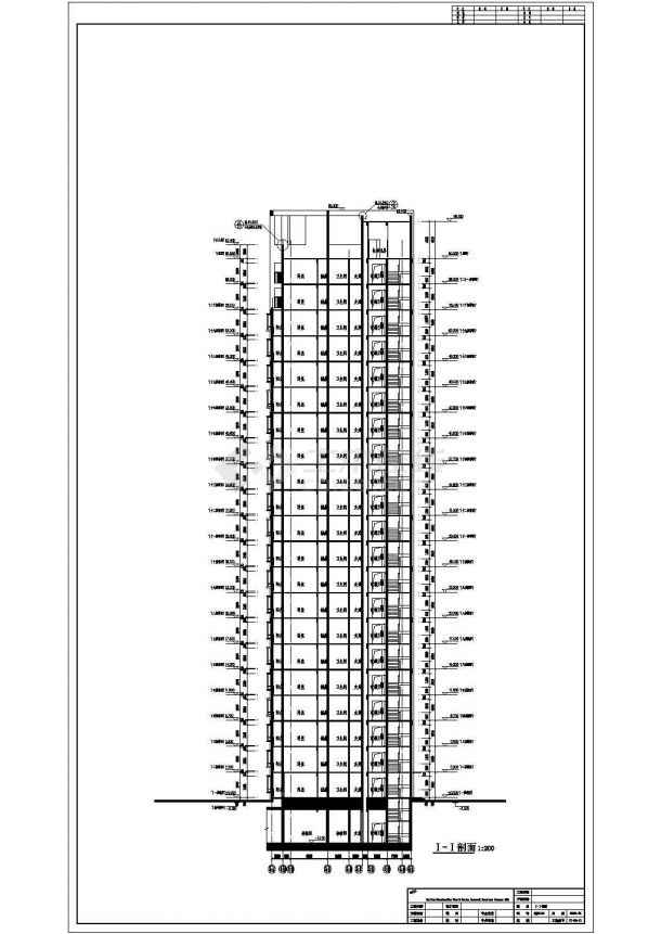 某地高层框架结构住宅建筑设计施工图-图一