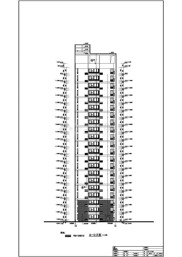 某地高层框架结构住宅建筑设计施工图-图二