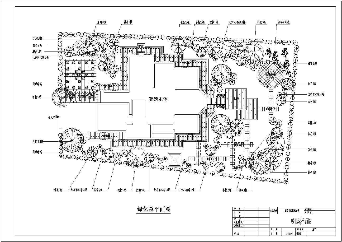 单体别墅景观设计深化方案说明图纸