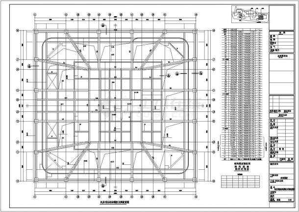 220m超高层框架核心筒建筑结构施工图-图一