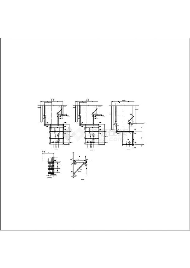 单层综合管架结构工业厂房施工图（钢结构）-图一