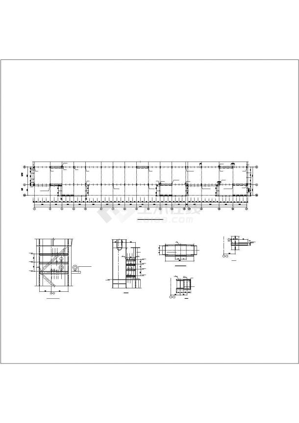 单层综合管架结构工业厂房施工图（钢结构）-图二