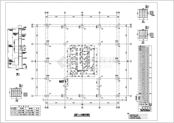 [安徽]27层框架核心筒结构公寓结构图（CFG复合地基加平板式筏基）-图二