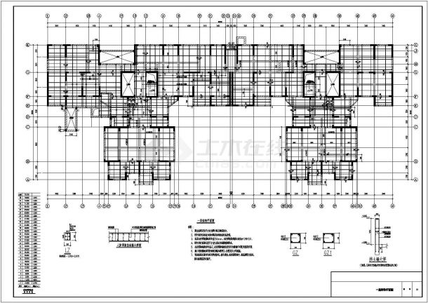 邯郸市28层（带地下室）剪力墙结构商住楼结构施工图-图一