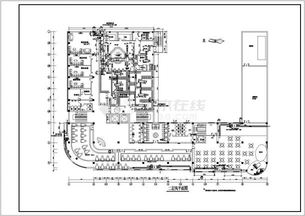  Central air conditioning design drawing of a bath center on the sixth floor in Xuchang - Figure 2