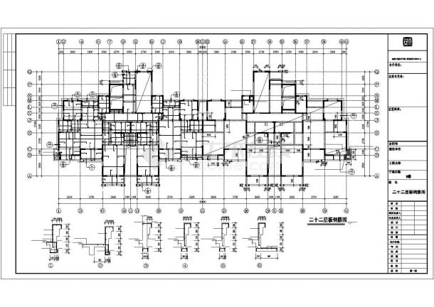 [安徽]33层时代广场剪力墙结构住宅结构图（CFG桩）-图一