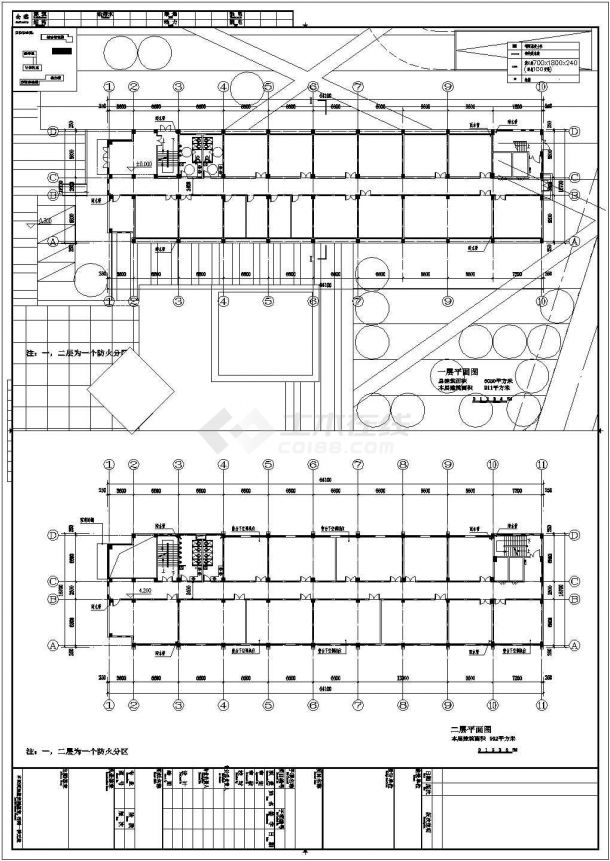 六层框架结构综合实验楼结构施工图-图二