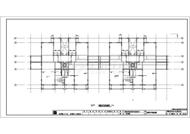 [鄂尔多斯]14层加阁楼剪力墙结构住宅楼结构图（地下一层）-图一