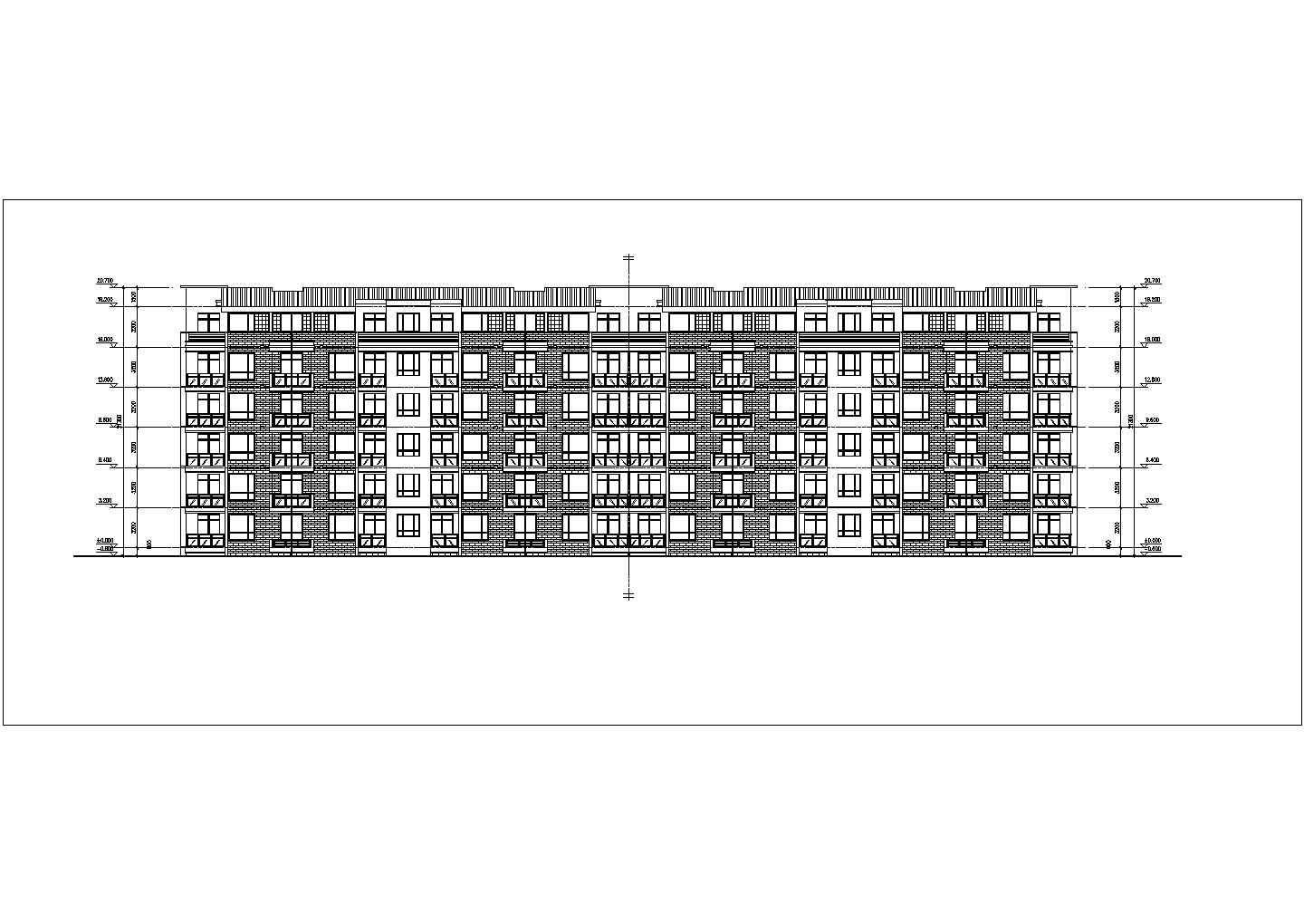上海某地六层砖混结构学生宿舍楼建筑设计施工图纸