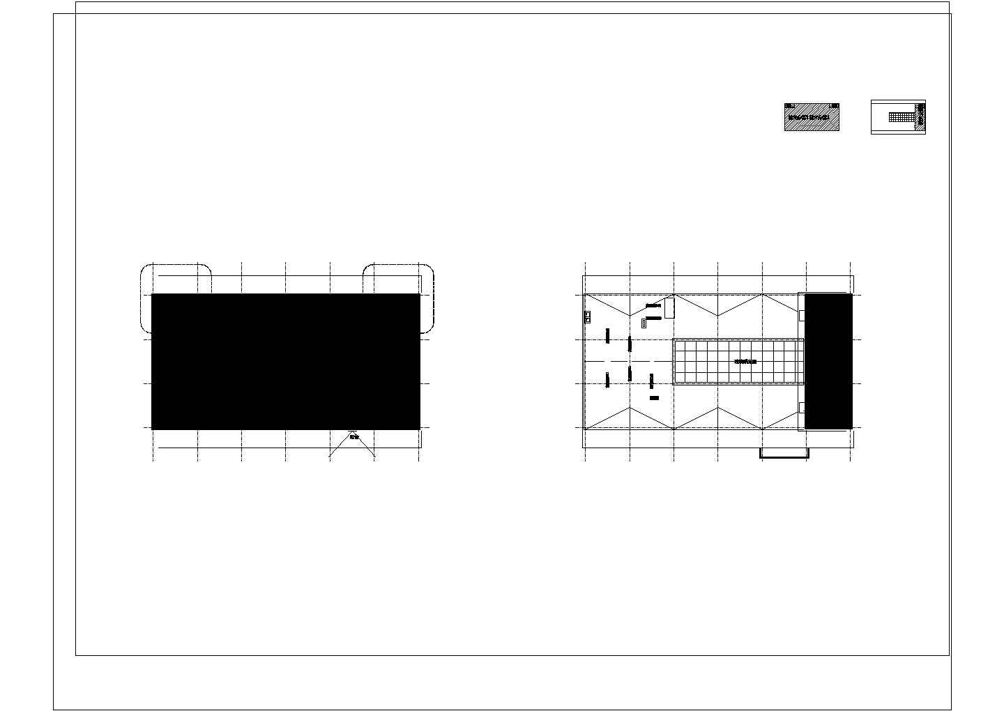 [哈尔滨]某汽车交易场A1交易大厅建筑cad方案图（高21.4m）VIP