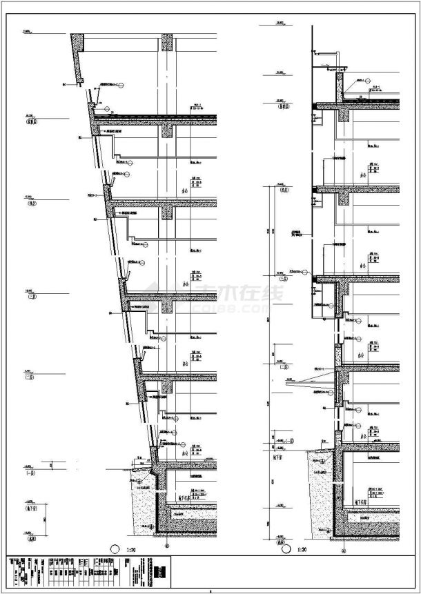 [北京市]工业园企业办公楼四层综合楼建筑cad方案图（高27.8米）-图二