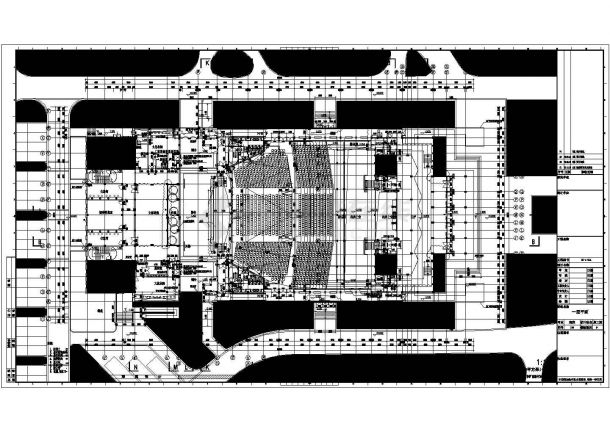 [上海]某知名高校现代风格二层礼堂建筑cad方案图（高14.4m）-图一