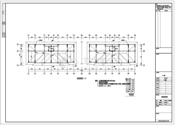 [山东]四层加阁楼异形柱框剪结构临海住宅结构图-图二