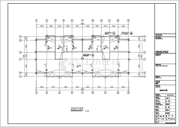 [4000平]九层框架剪力墙结构住宅结构图（含建筑图、带阁楼）-图一
