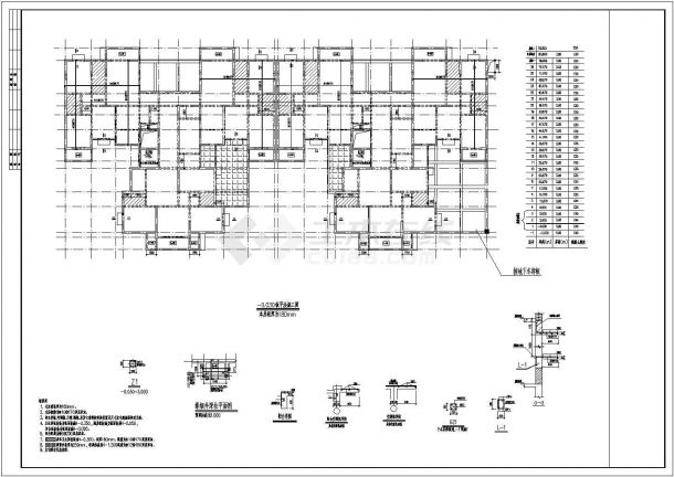 26层条形基础剪力墙结构住宅结构施工图-图一