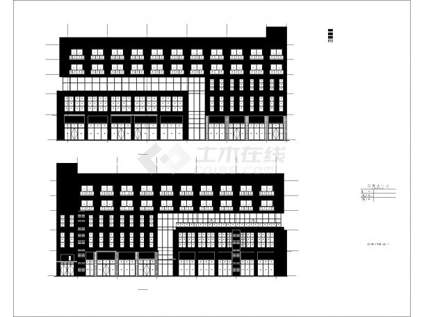 4402.34平方米五层框架结构垃圾焚烧厂综合楼结构图（含建筑图）-图一