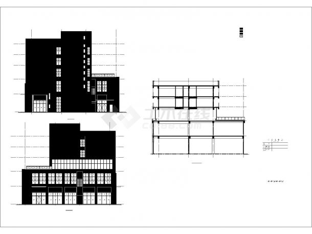 4402.34平方米五层框架结构垃圾焚烧厂综合楼结构图（含建筑图）-图二