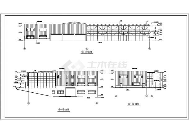 某地一层框架结构4S店建筑设计施工图纸-图一