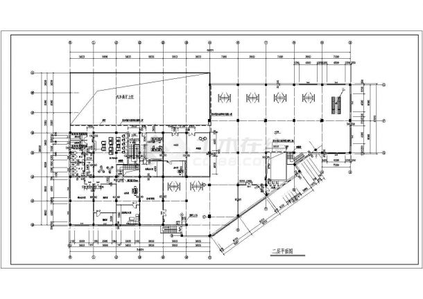某地一层框架结构4S店建筑设计施工图纸-图二