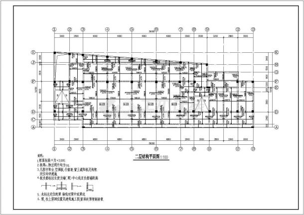 四层桩基础框架结构幼儿园结构施工图（抗震不设防）-图二