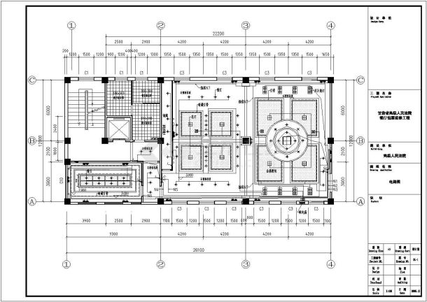 甘肃框架结构餐厅豪华包厢室内装修设计施工图-图二