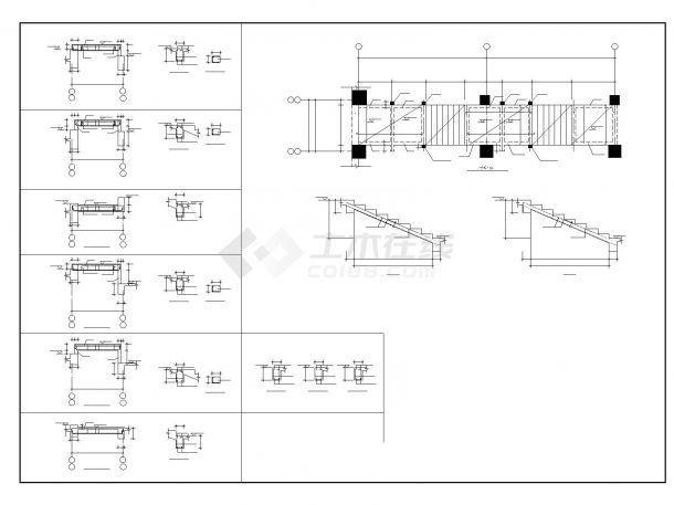 两层框架剪力墙结构报告厅结构施工图-图一