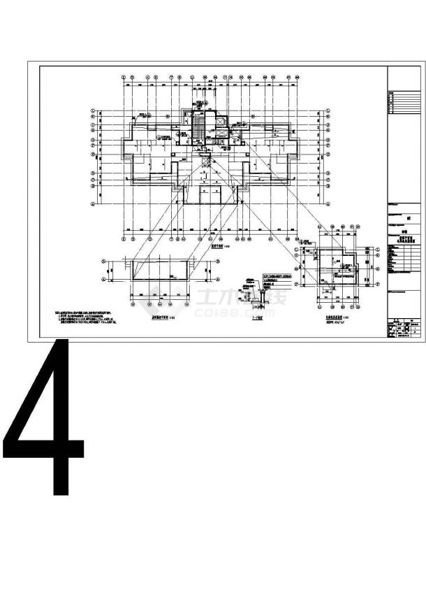[商住楼]14402.88㎡三十一层剪力墙结构施工图（含建筑图）-图一