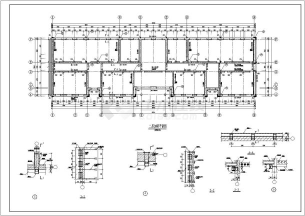 某地学校教学楼结构加固设计施工图-图二