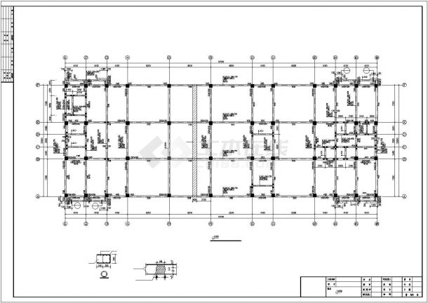 某5609.6平方米四层框架结构宿舍楼结构设计图-图二