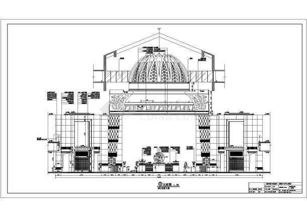 某地五星级酒店大堂及宴会厅全套建筑施工图-图一