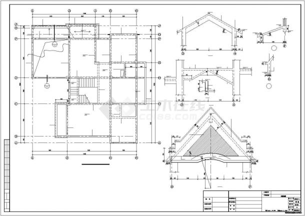 [G型别墅]成都两层异形柱框架结构施工图（含建筑图）-图一