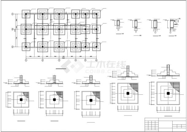 1421平方米三层采掘办公楼框架结构施工图（含建筑图）-图一