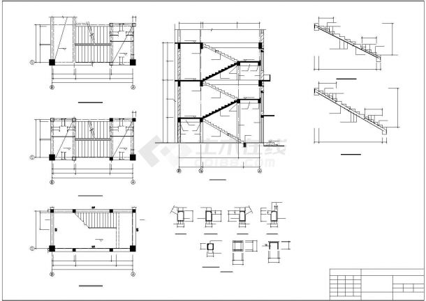 1421平方米三层采掘办公楼框架结构施工图（含建筑图）-图二