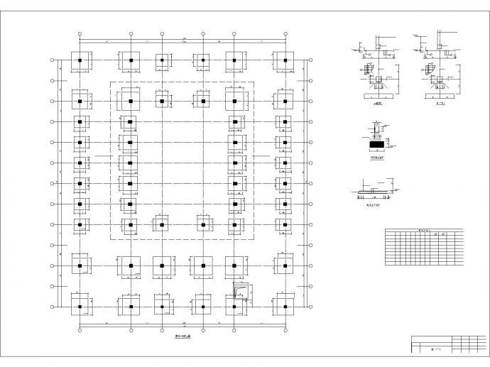 安徽7086.10平方米三层框架结构体育馆结构设计图（含建筑图）_图1