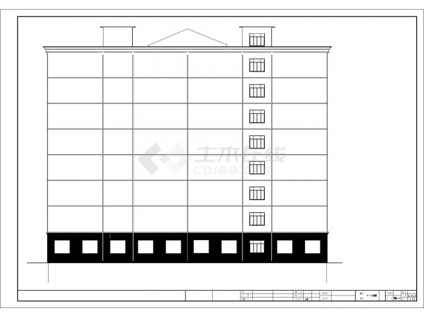 [西安]八层框架结构办公大楼（含计算书、pkpm模型）-图二
