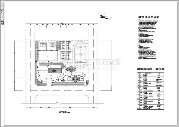 【浙江】某地上五层中学教学楼建筑cad方案图（高22.35米、7551平方米）-图二