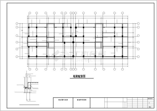 5层框架结构住宅楼结构设计图（带阁楼）-图二