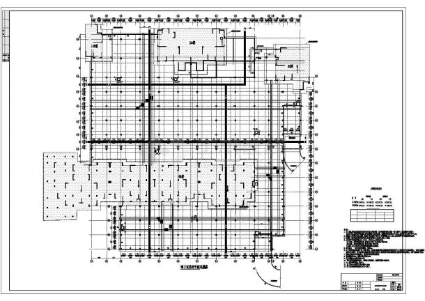[安徽]一层框架结构地下车库结构施工图-图一