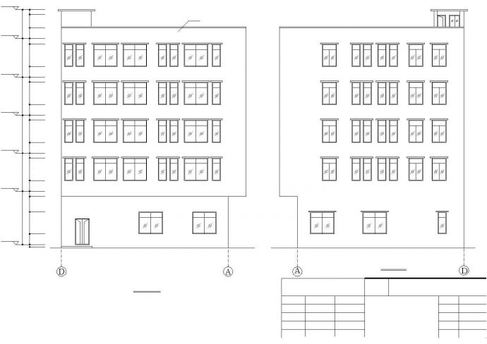 [广州]五层框架结构住所公馆结构图（含建筑图）_图1