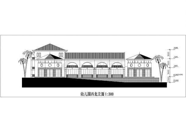 【安徽】某三层幼儿园建筑设计cad方案图（初设图）VIP-图二