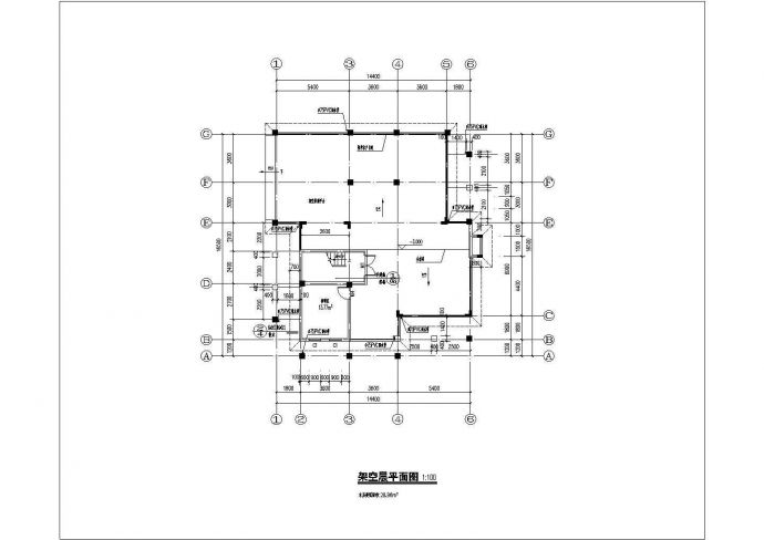 [湖北]两层框架小别墅结构图（含建施）_图1