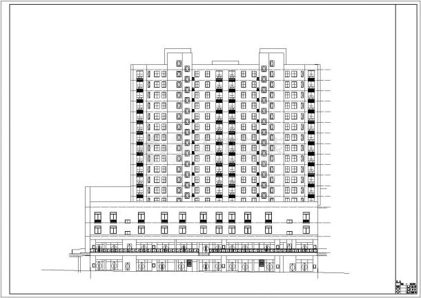 [四川]17层框支剪力墙结构底商住宅楼结构图（含建筑图）-图二