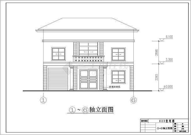 某农村两层砖混结构住宅楼建筑设计施工图-图一